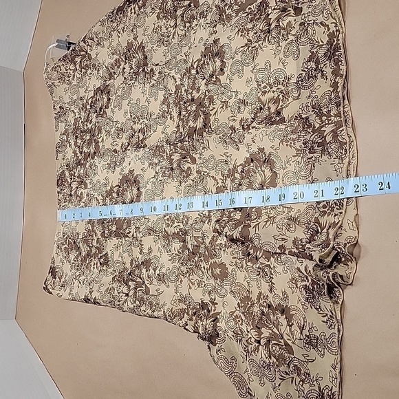 mac & jac 100% Silk, Size 8 Flared Beaded Skirt, NEW with Tags.  Brown / Tan - Picture 7 of 12